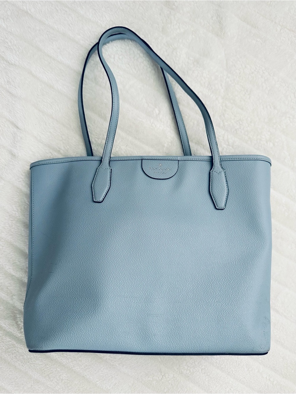 kate spade Light Blue Leather Tote Bag